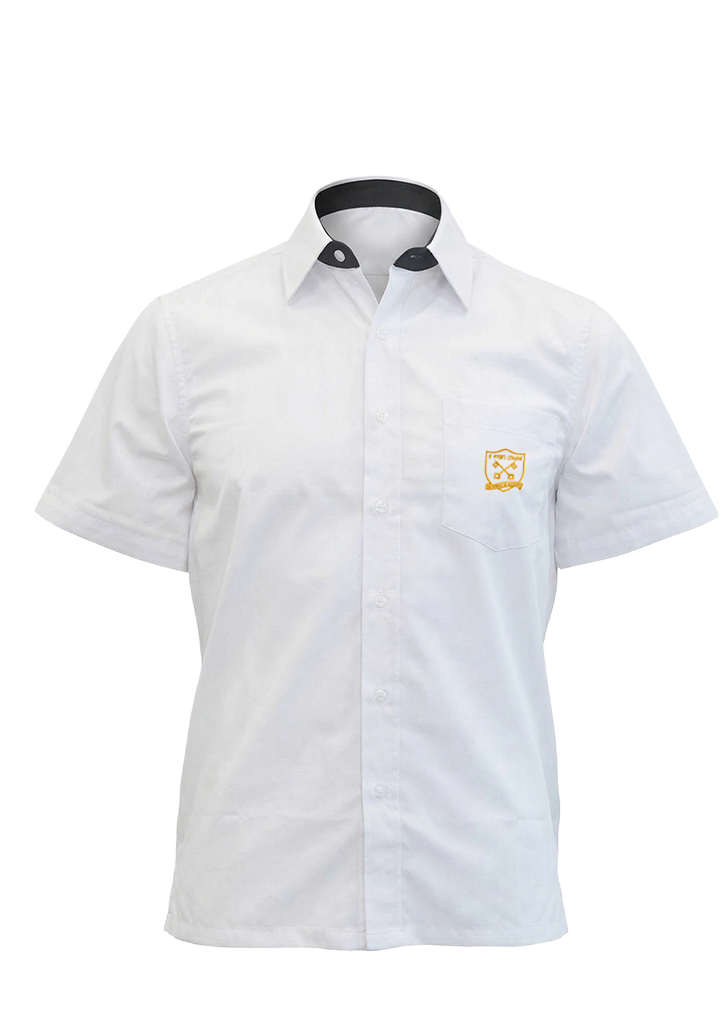 St Peter's College PN Shirt SS White/Navy